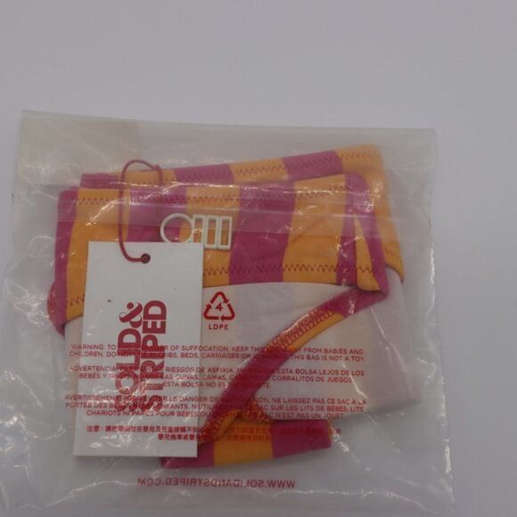 NEW Solid & Striped‎ Elle bikini set, Fuschia/Marigold, Large - Picture 10 of 10